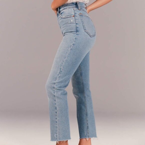 Abercrombie & Fitch Denim - Abercrombie & Fitch Light Blue Straight Leg Jeans